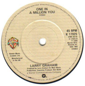 Larry Graham : Sooner Or Later (7", Single)