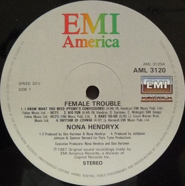 Nona Hendryx : Female Trouble (LP, Album)