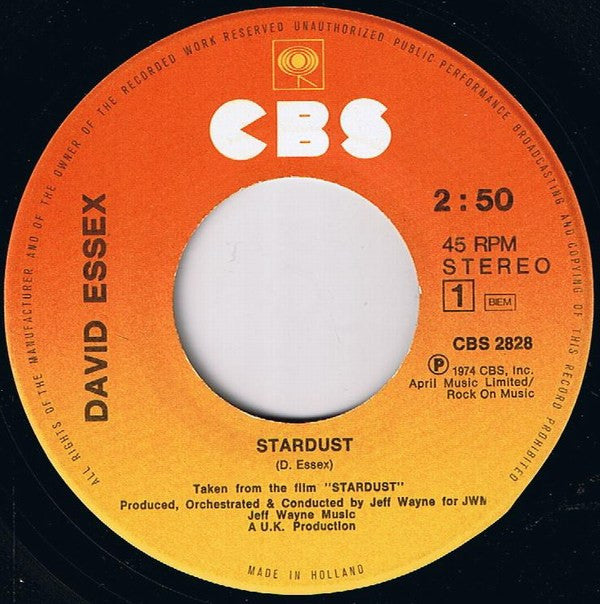 David Essex : Stardust (7", Single)