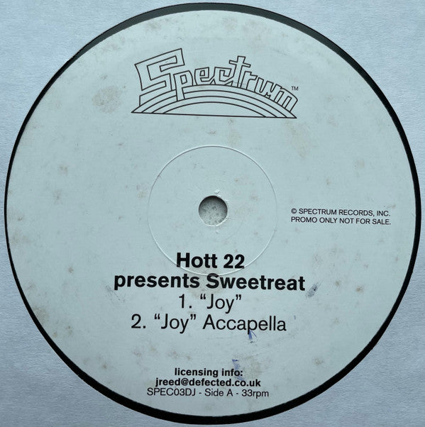 Hott 22 Presents Sweetreat : Joy (12", Promo)