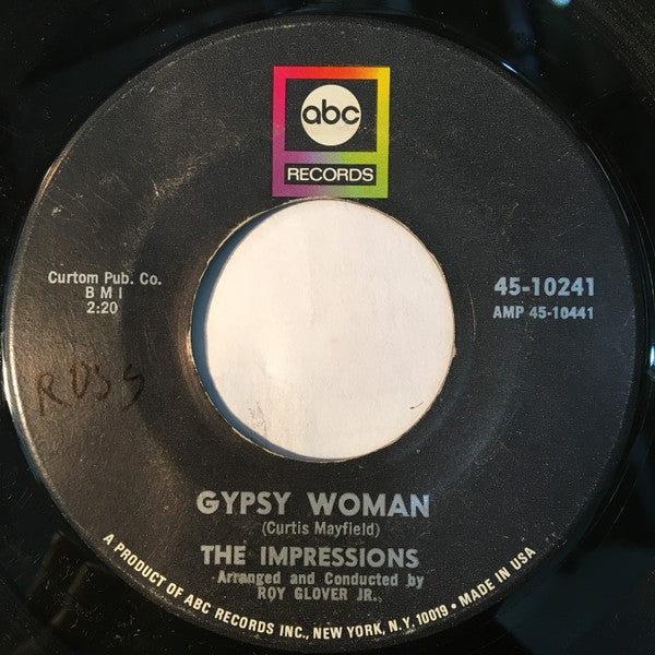 The Impressions : Gypsy Woman / As Long As You Love Me (7")