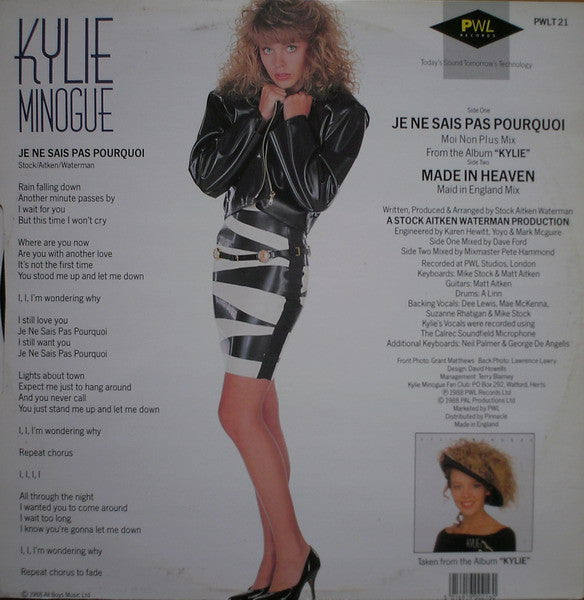 Kylie Minogue : Je Ne Sais Pas Pourquoi & Made In Heaven (12", Single)