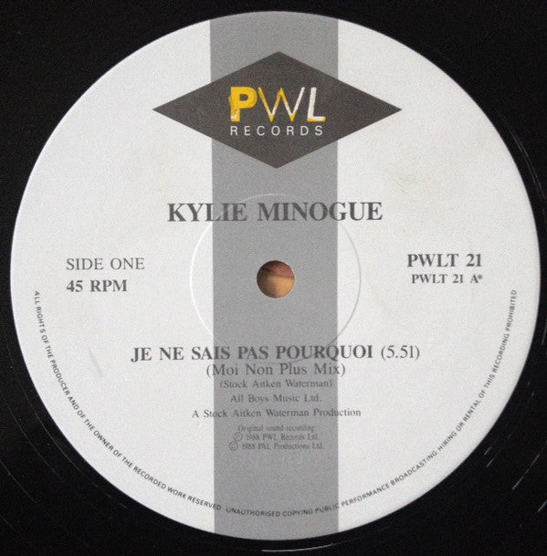 Kylie Minogue : Je Ne Sais Pas Pourquoi & Made In Heaven (12", Single)