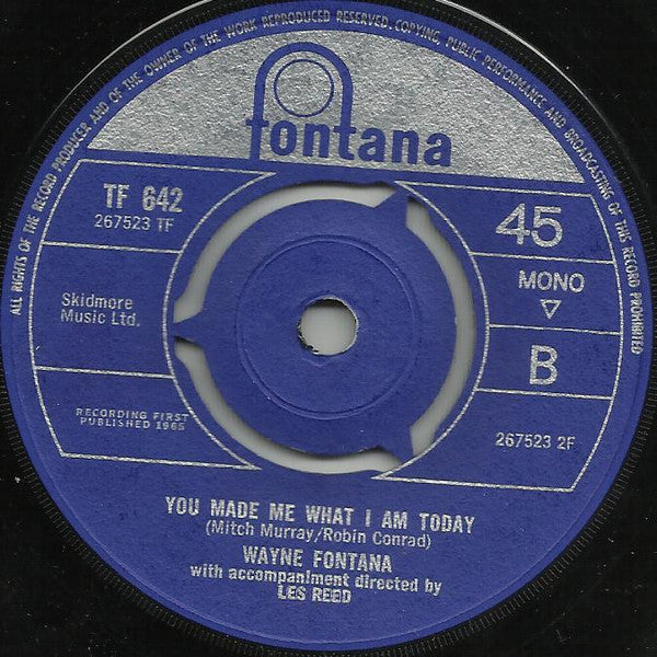 Wayne Fontana : It Was Easier To Hurt Her (7", Single, Mono)