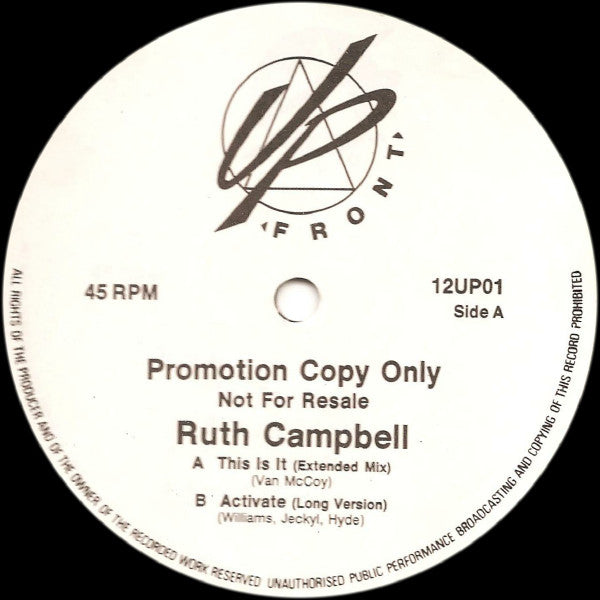 Ruth Campbell : This Is It (12", Promo)