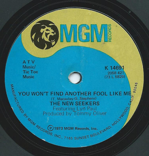 The New Seekers : Song For You And Me / You Won't Find Another Fool Like Me (7", Single, Styrene, Sol)
