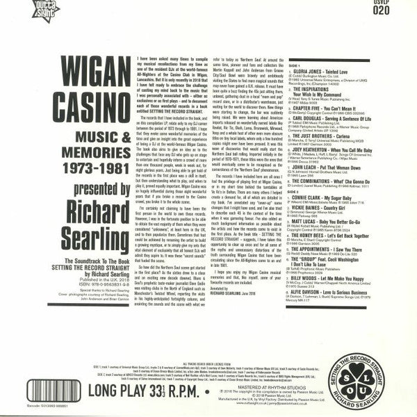 Richard Searling : Music & Memories From Wigan Casino (LP, Comp)