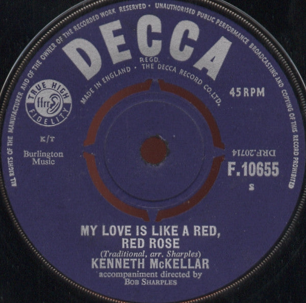 Kenneth McKellar : My Love Is Like A Red, Red Rose (7", Single, 4-P)