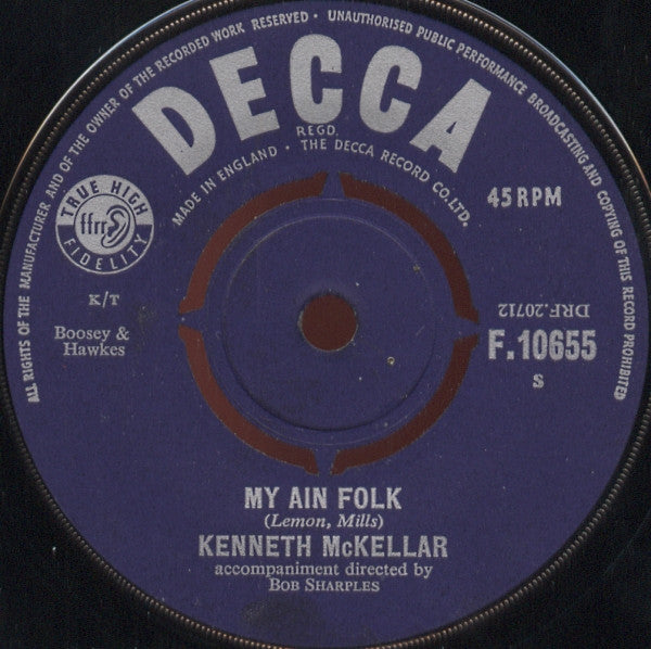 Kenneth McKellar : My Love Is Like A Red, Red Rose (7", Single, 4-P)