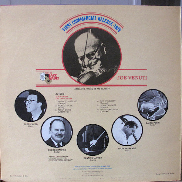 Joe Venuti And The Blue Five : Joe Venuti And The Blue Five (LP, Album, Mono)