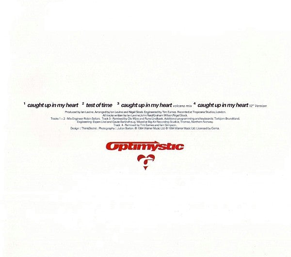 Optimystic (2) : Caught Up In My Heart (CD, Single)