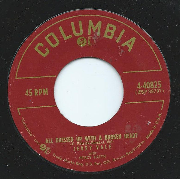 Jerry Vale With Percy Faith : It Looks Like Love / All Dressed Up With A Broken Heart (7")
