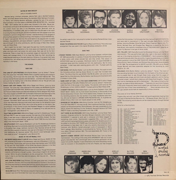 Ben Bagley, Kaye Ballard, Dody Goodman, Arthur Siegel, Joanne Woodward : Ben Bagley's Jerome Kern Revisited Vol. III (LP, Album)