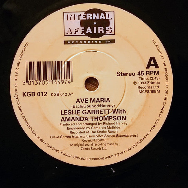 Lesley Garrett With Amanda Thompson (5) : Ave Maria (7", Single)