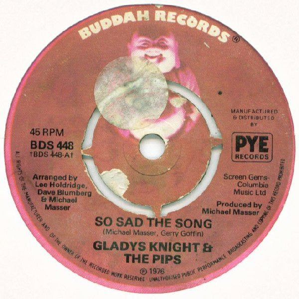 Gladys Knight And The Pips : So Sad The Song (7")