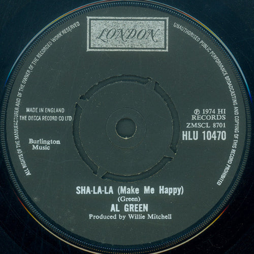 Al Green : Sha-la-la (Make Me Happy) (7", Single, Sin)