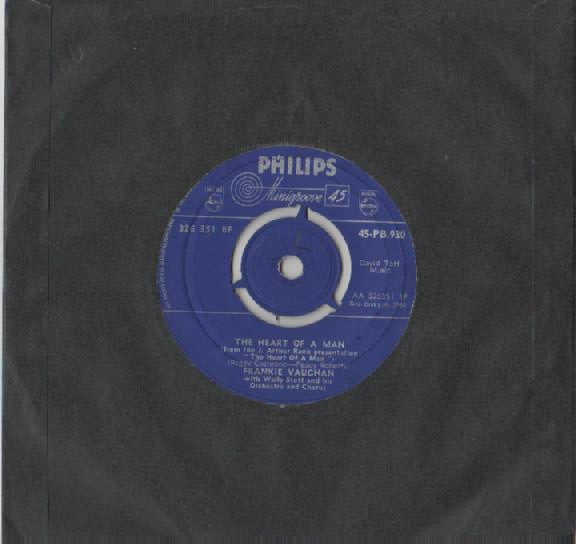 Frankie Vaughan With Wally Stott And His Orchestra And Chorus : The Heart Of A Man / Sometime Somewhere (7")