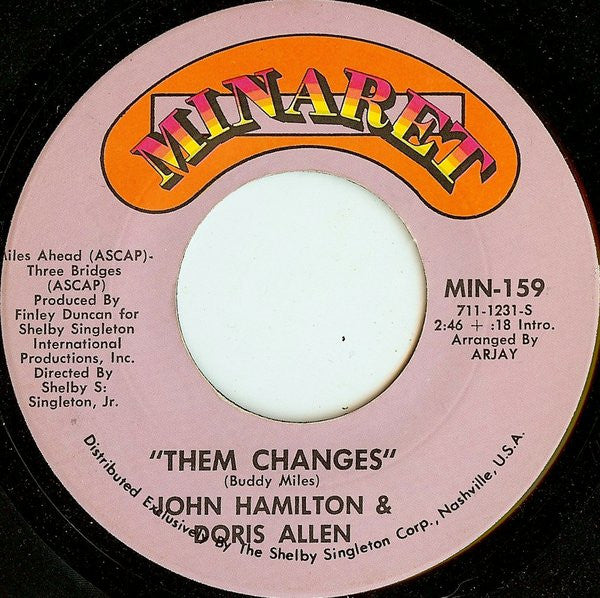 Big John Hamilton & Doris Allen : Them Changes / Bright Star (7", Single)