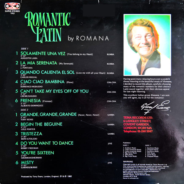 Romana (11) : Romantic Latin (LP, Album)