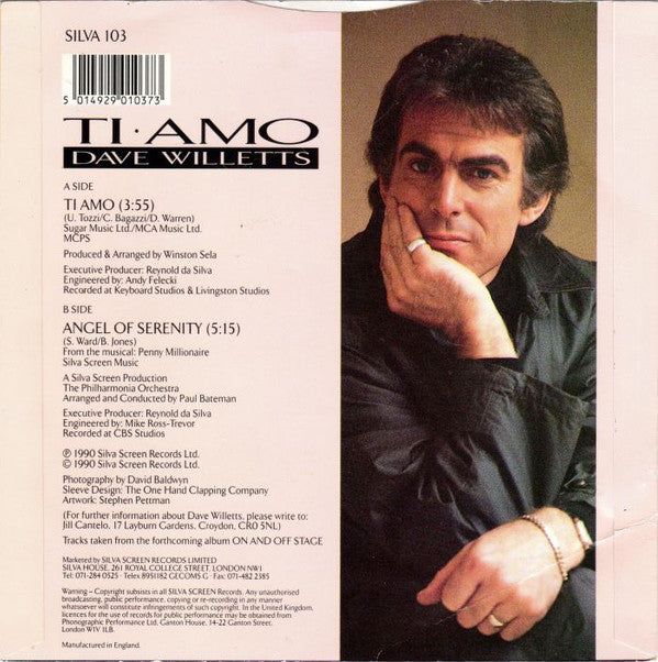 Dave Willetts : Ti Amo (7", Single)