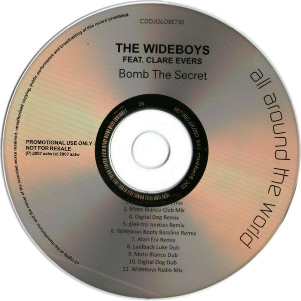 The Wideboys Feat. Clare Evers : Bomb The Secret (CD, Promo)