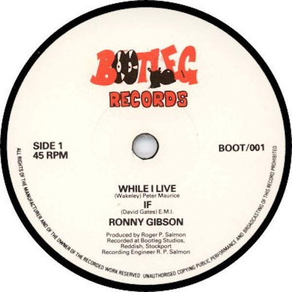 Ronnie Gibson : Sincerely Yours (7", EP)