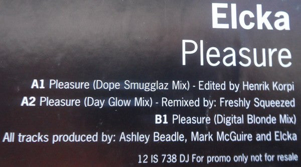 Elcka : Pleasure (12", Promo)