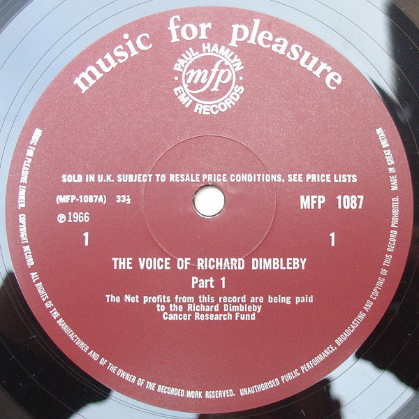 Richard Dimbleby : The Voice Of Richard Dimbleby (LP, Mono)