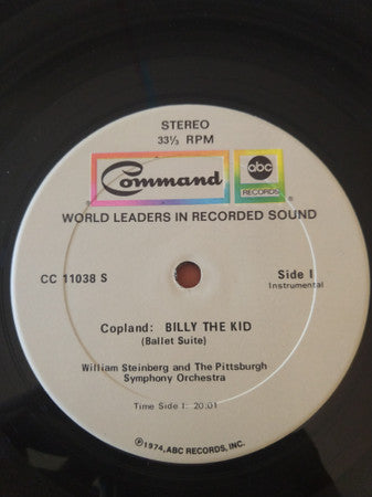 Aaron Copland, William Steinberg And Pittsburgh Symphony Orchestra : "Billy The Kid" And "Appalachian Spring"  (LP)