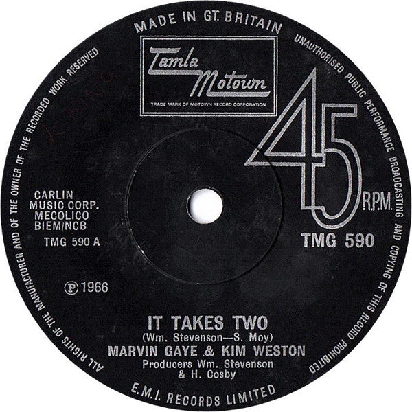Marvin Gaye & Kim Weston : It Takes Two (7", Single, RE, Sol)