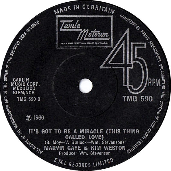 Marvin Gaye & Kim Weston : It Takes Two (7", Single, RE, Sol)