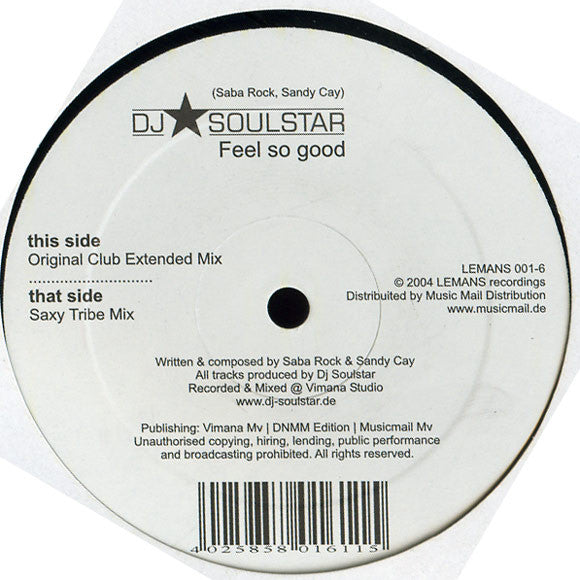 DJ Soulstar : Feel So Good (12")