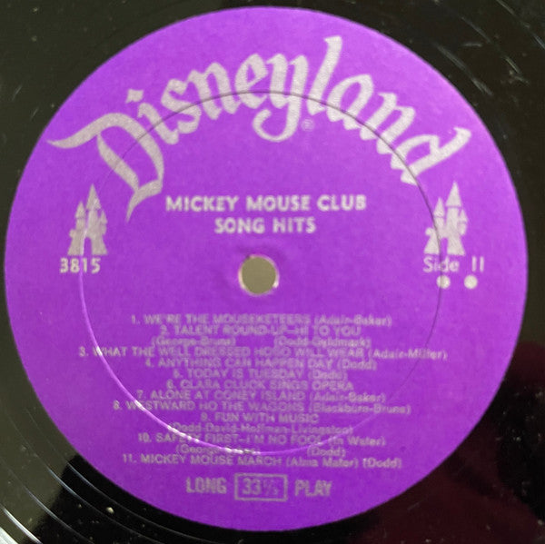 Various : Mickey Mouse Club Song Hits (LP, Comp)