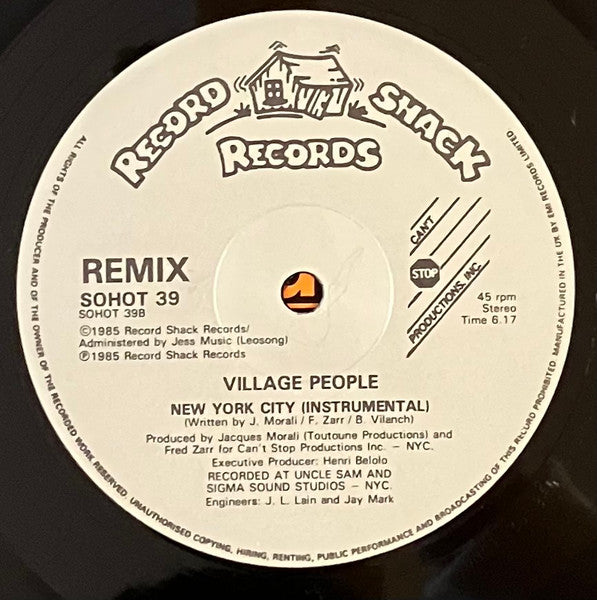 Village People : New York City (US Remix) (12", Rem)