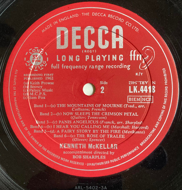 Kenneth McKellar : Sings The Songs Of John McCormack (LP, Mono)