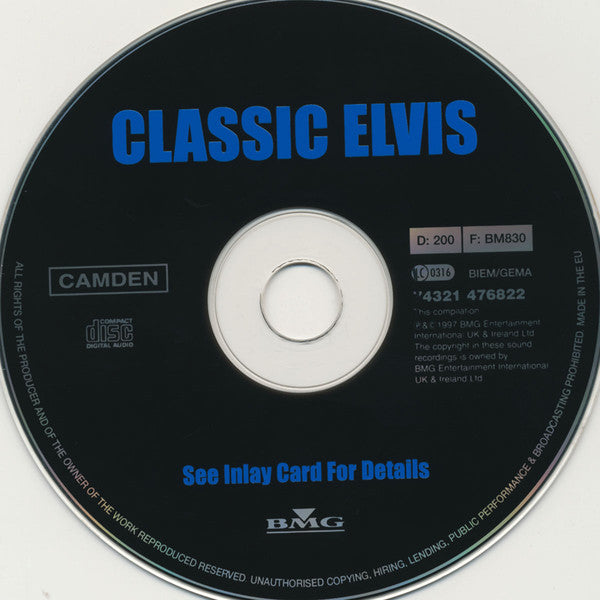 Elvis Presley : Classic Elvis (CD, Album, Comp)