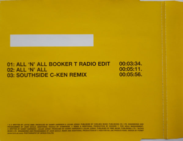 187 Lockdown Featuring D-Empress : All 'N' All (CD, Single)