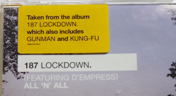187 Lockdown Featuring D-Empress : All 'N' All (CD, Single)