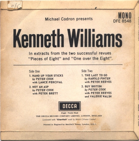 Kenneth Williams : Kenneth Williams (7", EP, Mono)