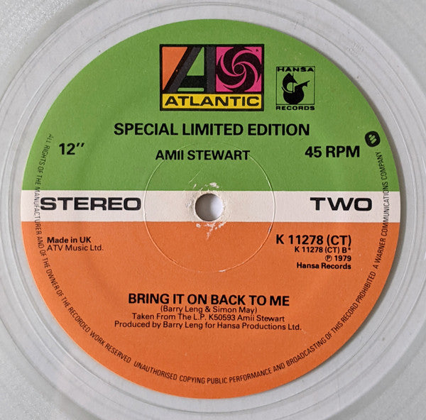 Amii Stewart : Light My Fire / 137 Disco Heaven (12", Single, Ltd, Tra)