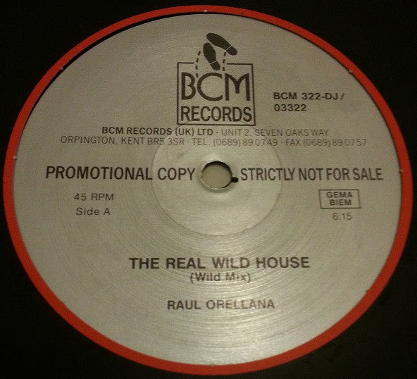 Raúl Orellana : The Real Wild House (12", S/Sided, Promo)