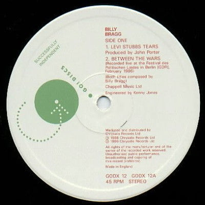 Billy Bragg : Levi Stubbs' Tears (12", Single)