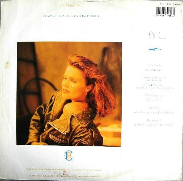 Belinda Carlisle : Heaven Is A Place On Earth (12", Single)