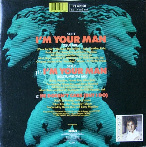 Barry Manilow : I'm Your Man (12", Single)
