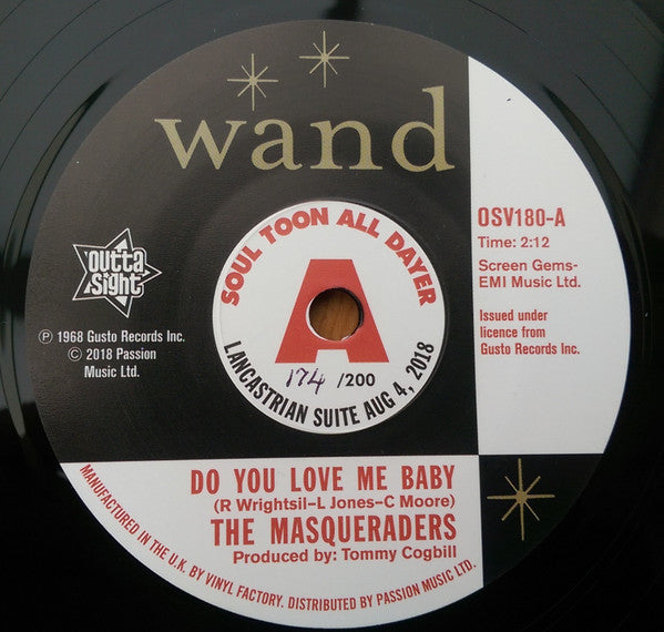 The Masqueraders : Do You Love Me Baby  (7", Single, Num, Promo, RE)