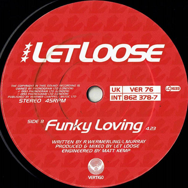 Let Loose : The Way I Wanna Be (7")