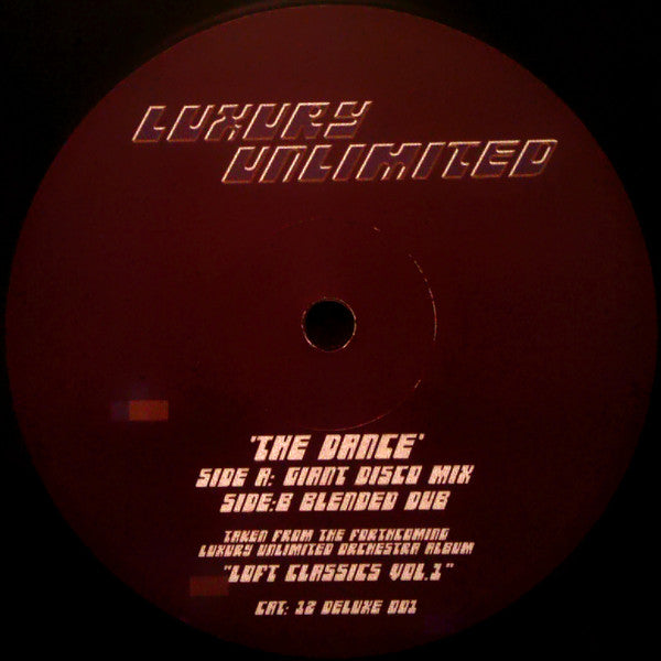 Craig Burger Queen Presents Luxury Unlimited Orchestra : The Dance (Special Extended Disco Version) (12")