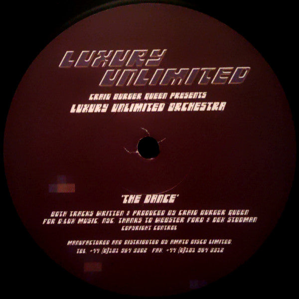 Craig Burger Queen Presents Luxury Unlimited Orchestra : The Dance (Special Extended Disco Version) (12")