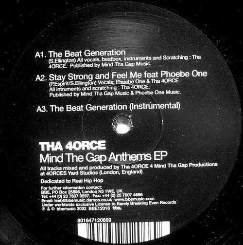 4orce : Mind The Gap Anthems EP (12", EP)