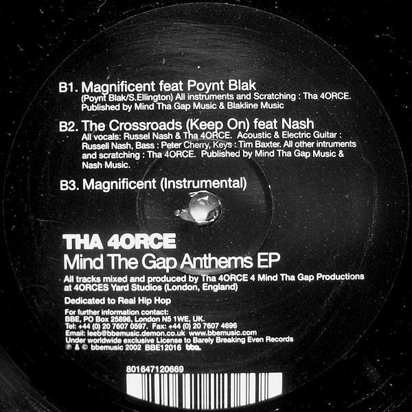 4orce : Mind The Gap Anthems EP (12", EP)
